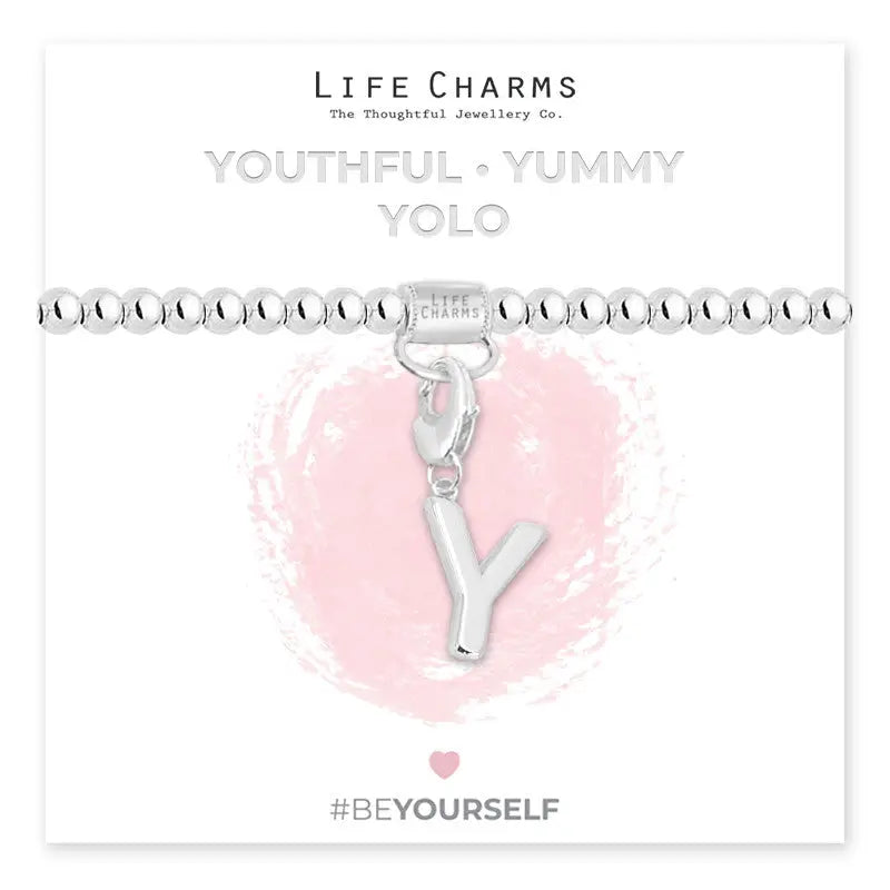 Life Charm Initial Charm Bracelet - Choose your Letter - Y -