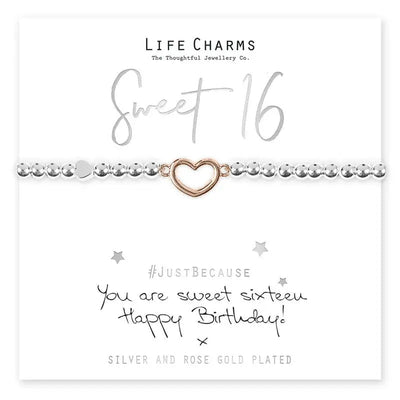 Life Charm Sweet 16 RGD Heart Bracelet - Bracelets