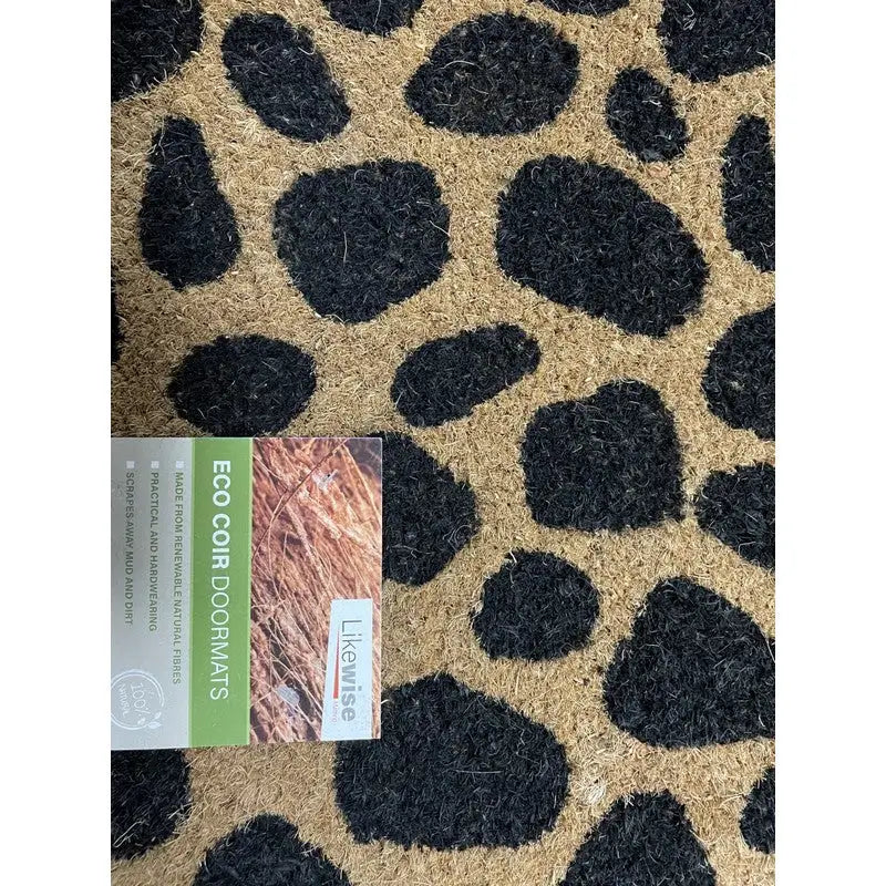 Likewise Gainsbourgh Coir Welcome Paw Print Door Mat -