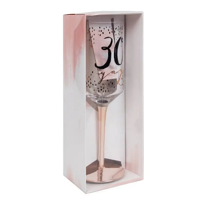 Luxe Birthday Flute - Prosecco Glasses with Various Ages -
