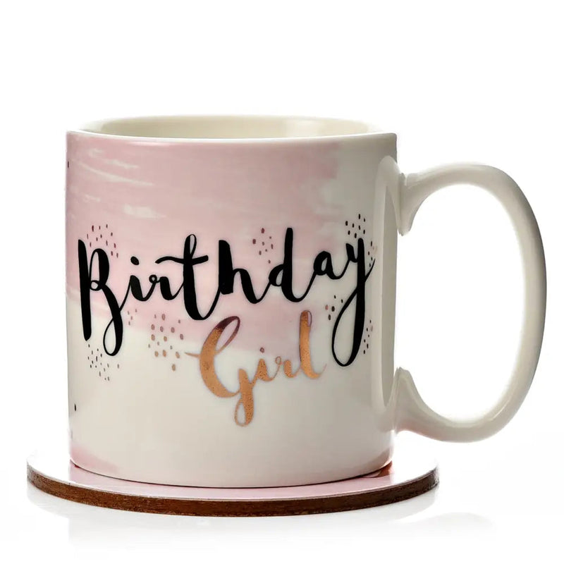 Luxe Ceramic Mug & Coaster - Birthday Girl - Mugs