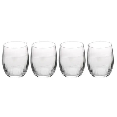 Mikasa Treviso 4-Piece Crystal Stemless Wine Glass Set