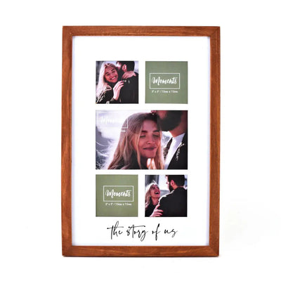 Moments Wooden Collage Frame - The Story Of Us - Picture