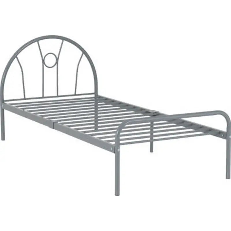 Nova Silver Metal Bed Frame - 3 Foot - Furniture