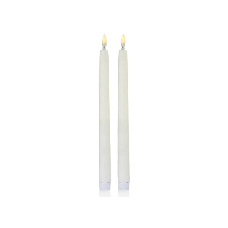 Premier 2 Pack Flickerbright Flame Taper Candles - 27cm -