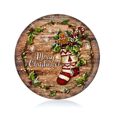 Premier Charger Plate With Stocking Design 40cm - Christmas