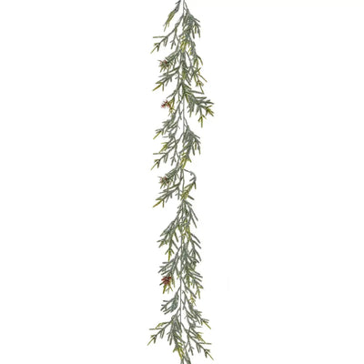 Premier Green Spruce With Frosting Garland 160cm - Christmas
