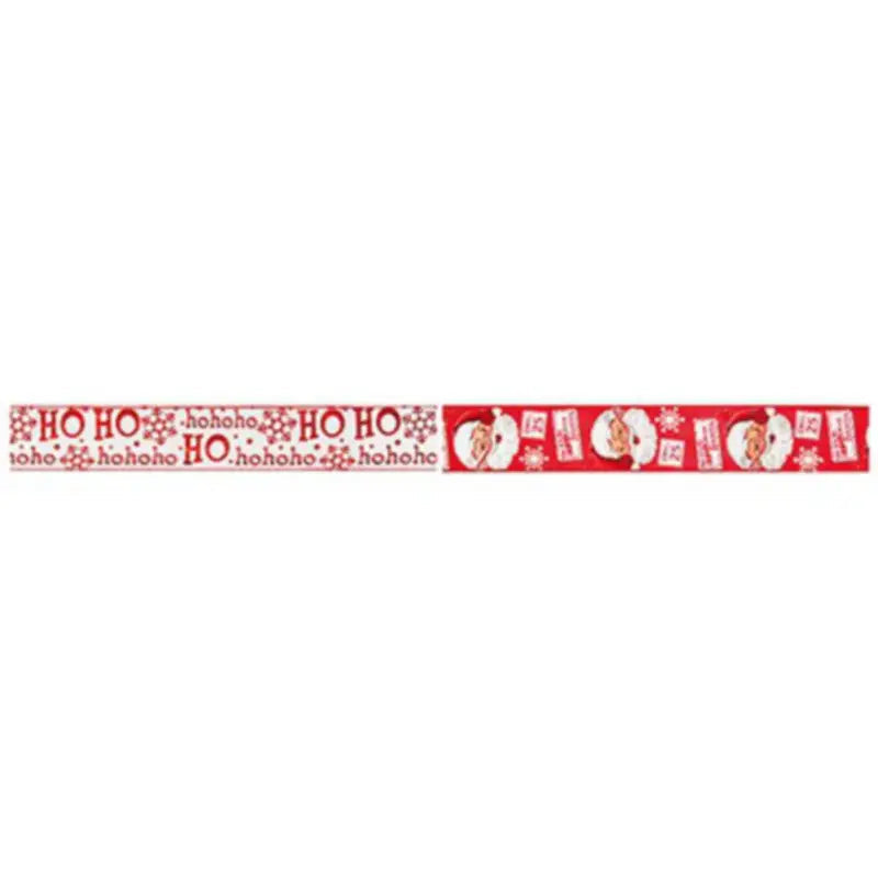 Premier Red Santa Ho Ho Ho Ribbon 6cm x 2.7m - 2 Assorted (1