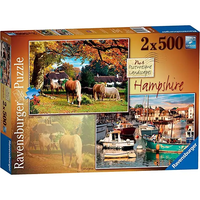 Ravensburger Puzzle 2x500pce No.6 Picturesque Landscapes -