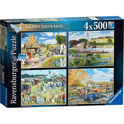 Ravensburger Puzzle 4x500pce Happy Days No.3 - Countryside