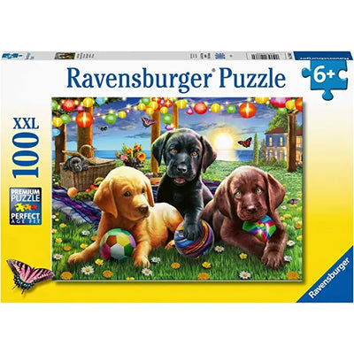 Ravensburger Puzzle Puppy Picnic Xxl 100pce - Jigsaw Puzzles