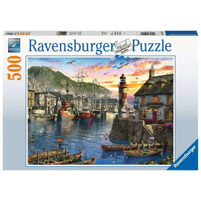 Ravensburger Puzzle Sunrise At The Port - 500pce - Jigsaw