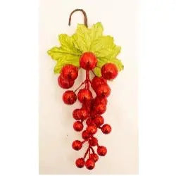 Red Sparkle Berry Bunch / Pick 64cm - Seasonal & Holiday