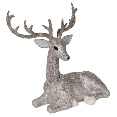 Regency Gold Glitter Lying Deer - Seasonal & Holiday