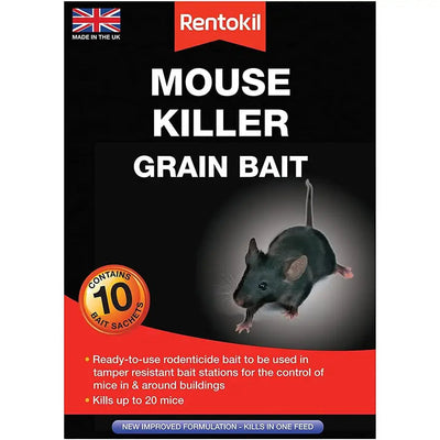 Rentokil Mouse Killer Grain Bait - 10 Sachet - Pest Control