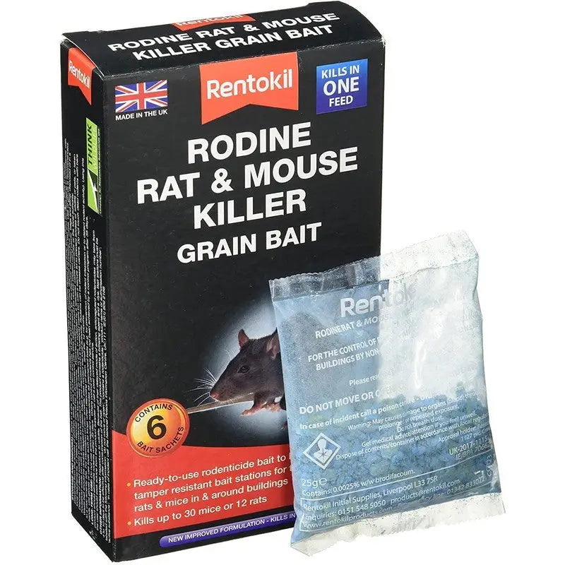 Rentokil Rodine Rat & Mouse Killer 2 Sachets