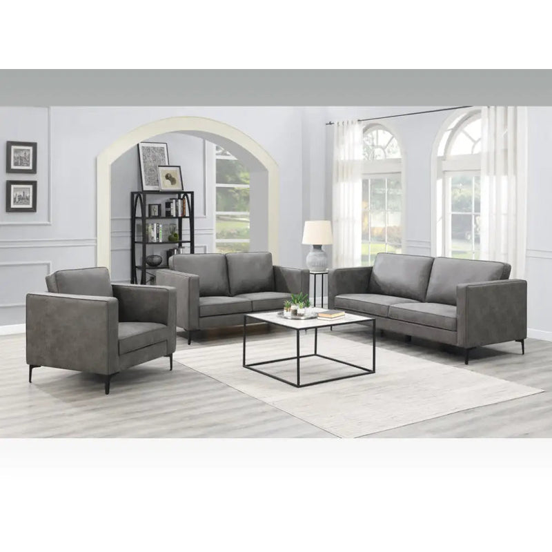 Rivine Soft Fabric Sofa Suite Range - Charcoal / 3 + 2
