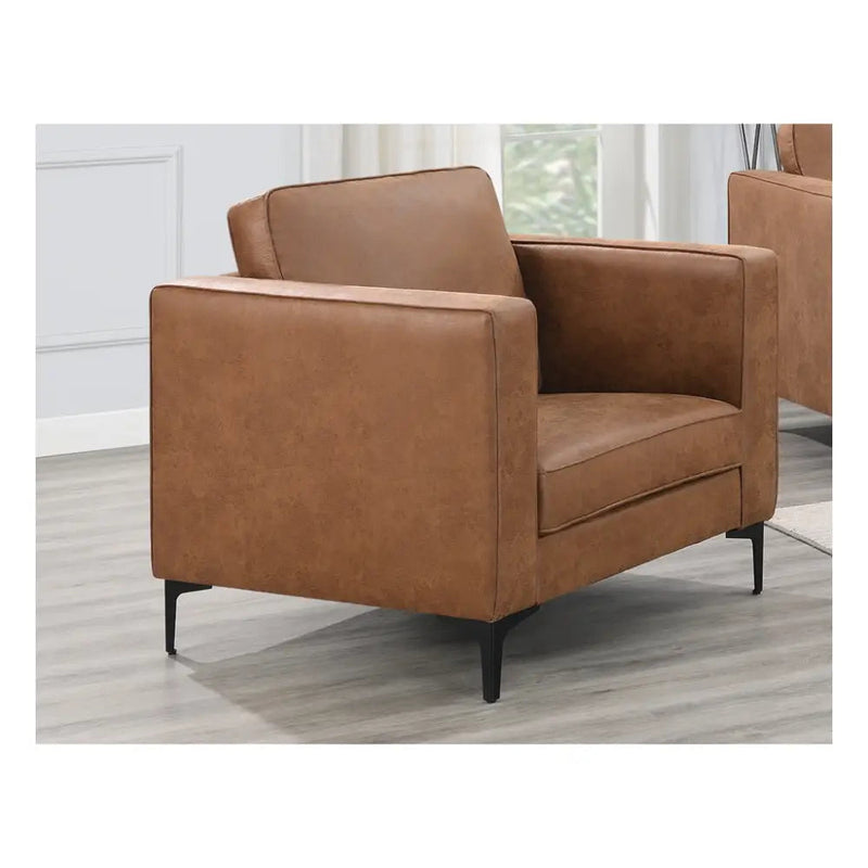 Rivine Soft Fabric Sofa Suite Range - Tan / Chair - Sofas