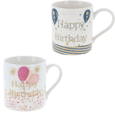 Rush Happy Birthday Mug - Assorted - Pink / Blue - Mug