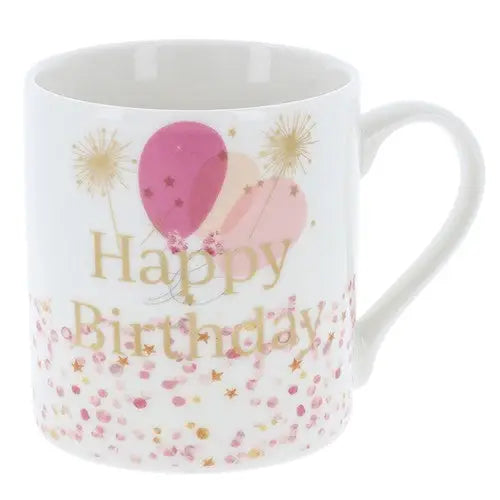 Rush Happy Birthday Mug - Assorted - Pink / Blue - Pink -