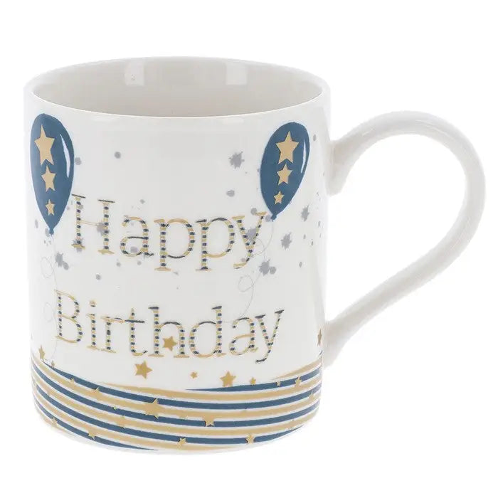 Rush Happy Birthday Mug - Assorted - Pink / Blue - Blue -