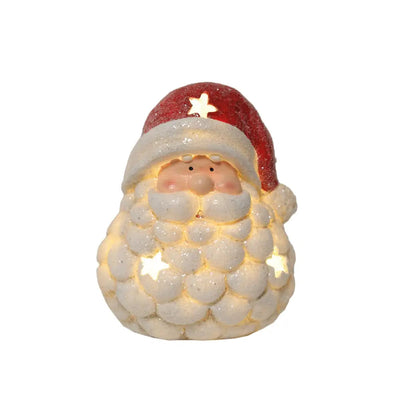 Santa Head LED 19cm - Seasonal & Holiday Decorations