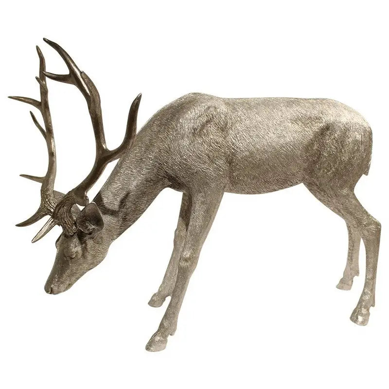 Silver Deer Decorations - Standing & Head Down Designs