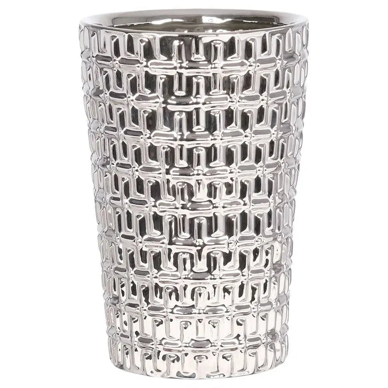 Silver Pattern Vase - Small OR Large - Large - Homeware