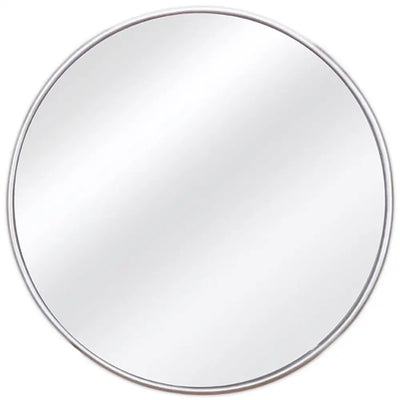 Silver Round Wall Mirror 90cm - Homeware