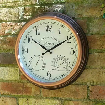 Smart Garden Astbury Wall Clock & Thermometer - 15 Inch