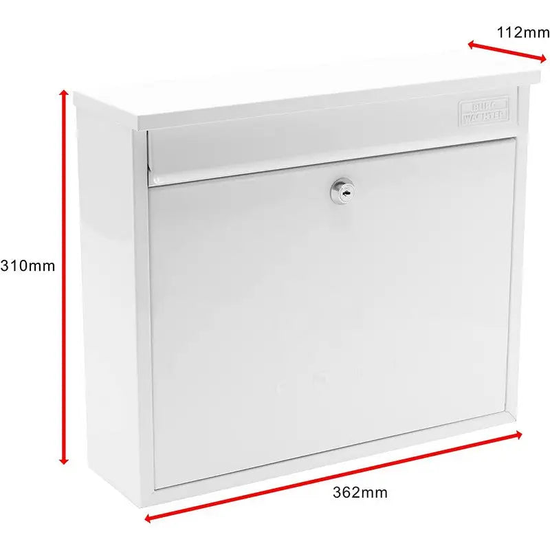 Sterling Elegance Post Box With Lift Up Lid Wall Mounted -