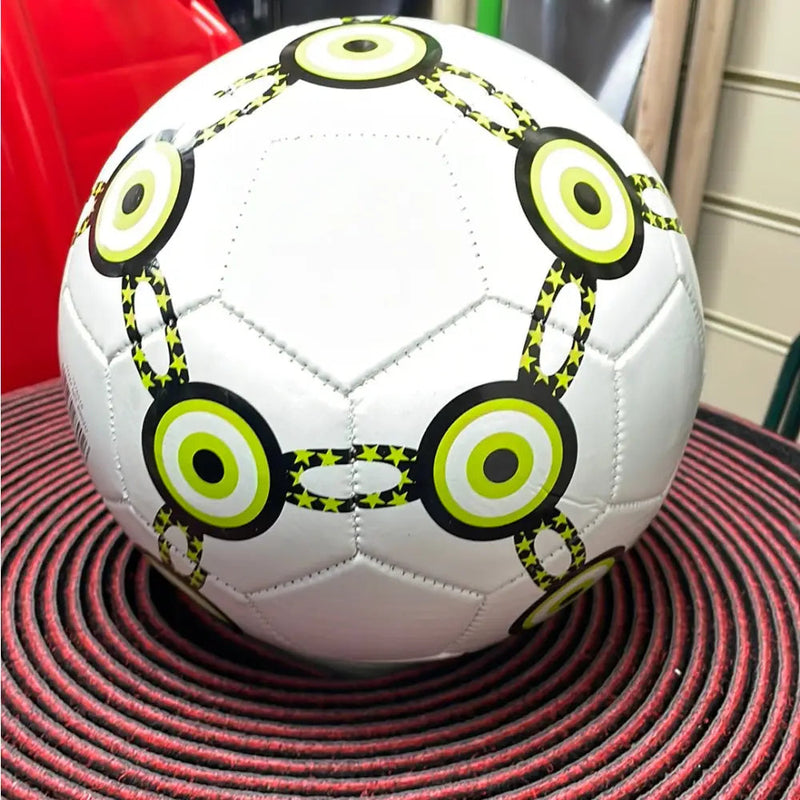 Stitched White Leather Football - Size 5 - Toys
