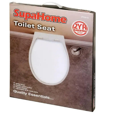 SupaHome Plastic White Toilet Seat - Toilet Seat
