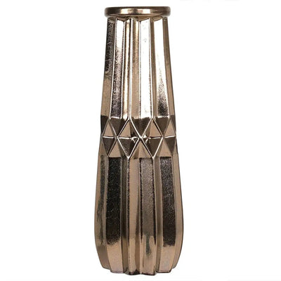 Tall Bronze Vase 13 x 13 x 41cm - Homeware