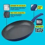 Tasty Non Stick Induction Frying Pan With Denim Blue Handle