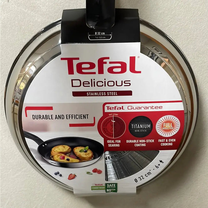 Tefal Delicious Stainless Steel Induction Frying Pan - 32cm