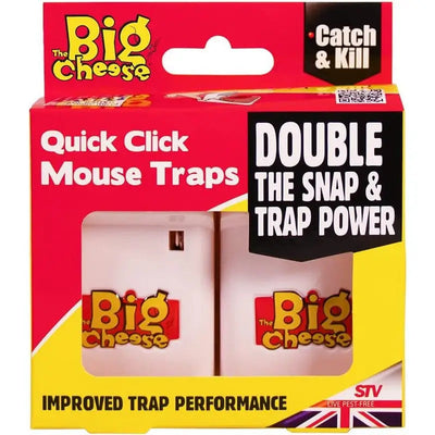 The Big Cheese Quick Click Reusable Mouse Traps - 2 Pack -