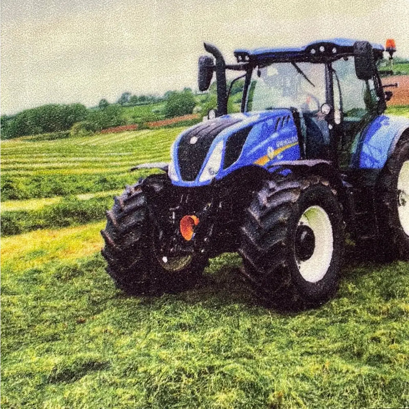 Tractor Designed Rug Playroom Mat 80 x 120 cm - Blue New