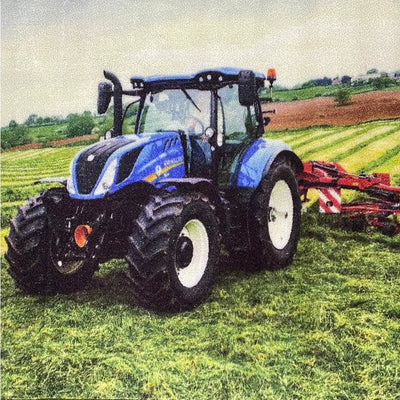 Tractor Designed Rug Playroom Mat 80 x 120 cm - Blue New