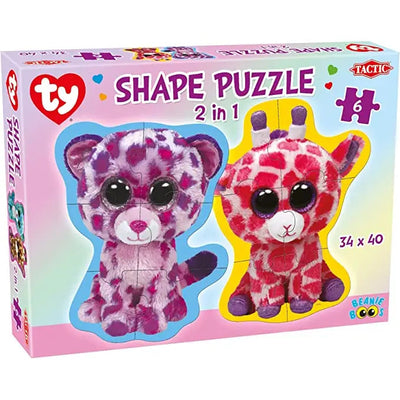 Ty Beanie Boos 2 In 1 Shape Jigsaw Puzzle 2 X 6 Pieces -