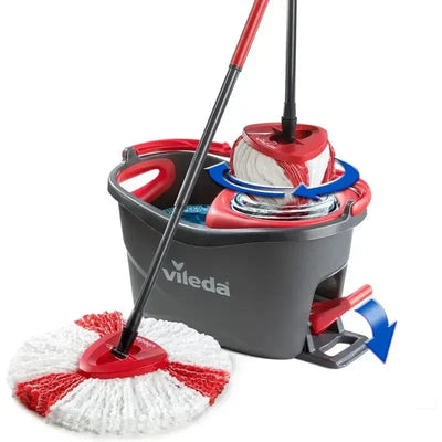 Vileda Turbo Mop Floor Cleaning System & Refill Mop Heads -
