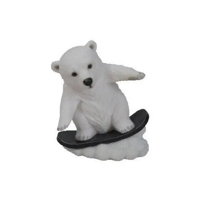 Vivid Arts Frost Resistant Polar Bear On Snowboard -