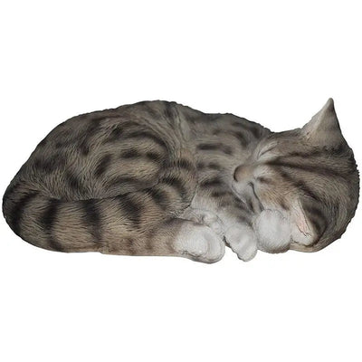 Vivid Arts Real Life Frost Resistant Sleeping Cat Tabby B -