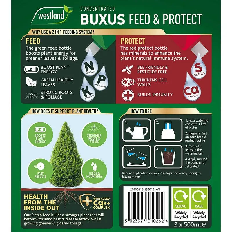 Westland 2 In1 Feed And Protect Concentrate Buxus - 2 X