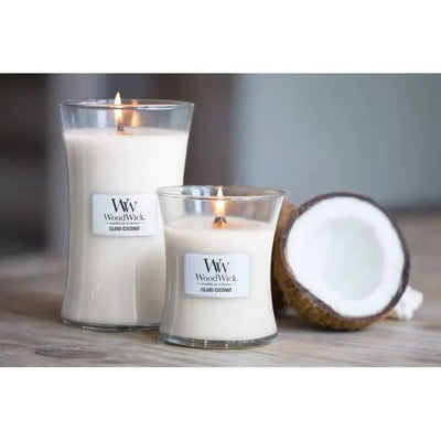 Woodwick Island Coconut Candle - Assorted Sizes - Scented