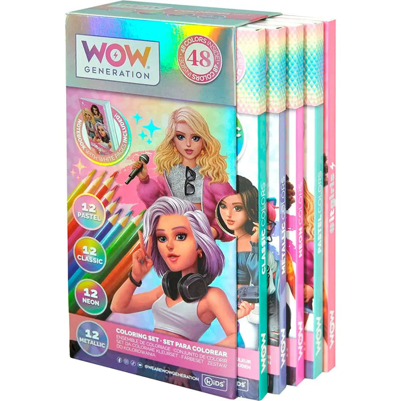 Wow Generation 48pce Colouring Pencils With Notebook -