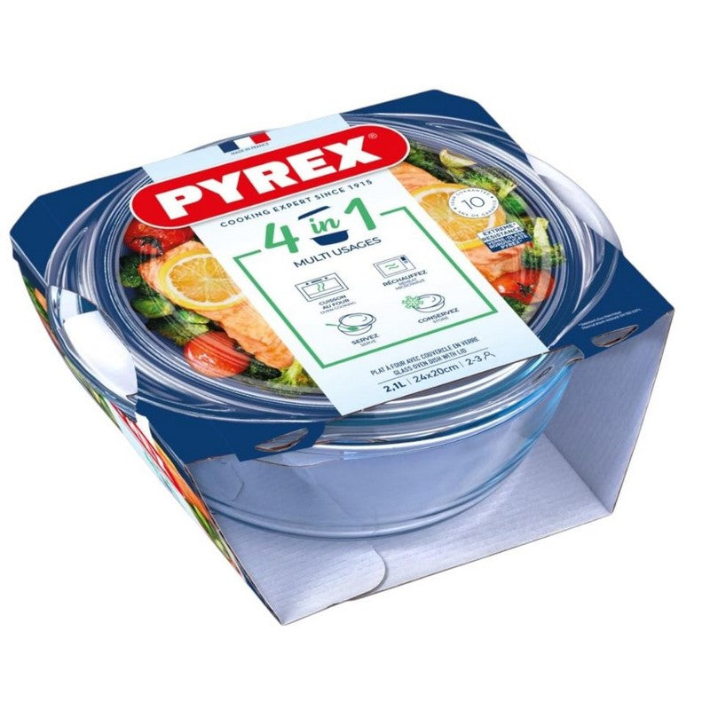Pyrex Essentials Round Casserole - 2.1 Litre