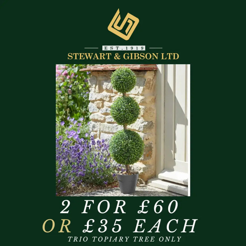 2 x Smart Garden Trio Topiary Artificial Ball Tree - 80cm