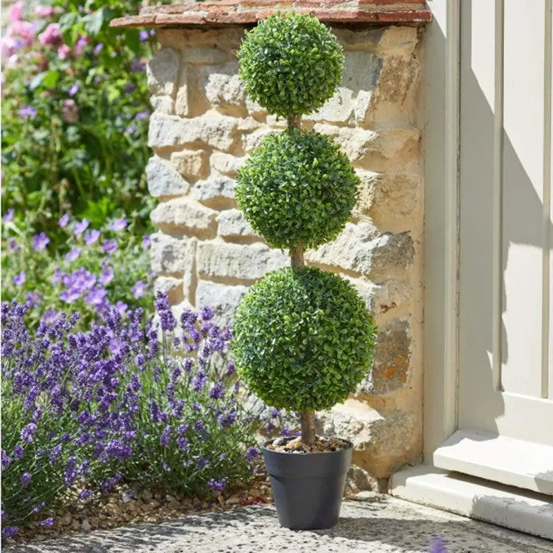 2 x Smart Garden Trio Topiary Artificial Ball Tree - 80cm