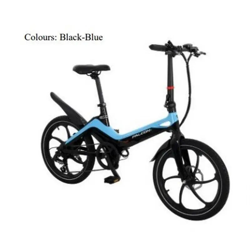 20 Falcon Flo Folding Electric E-Bike - Blue - Exercise Bike